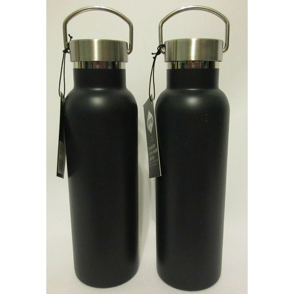 Dashing Stainless Steel Water Bottle Matte Black 20 fl oz Travel Camping Set 2 - Picture 3 of 10